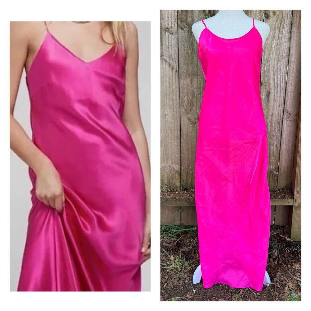 Victoria’s Secret Pink Organza Midi Slip Dress NWT Semi Sheer Lingerie Boho Y2K